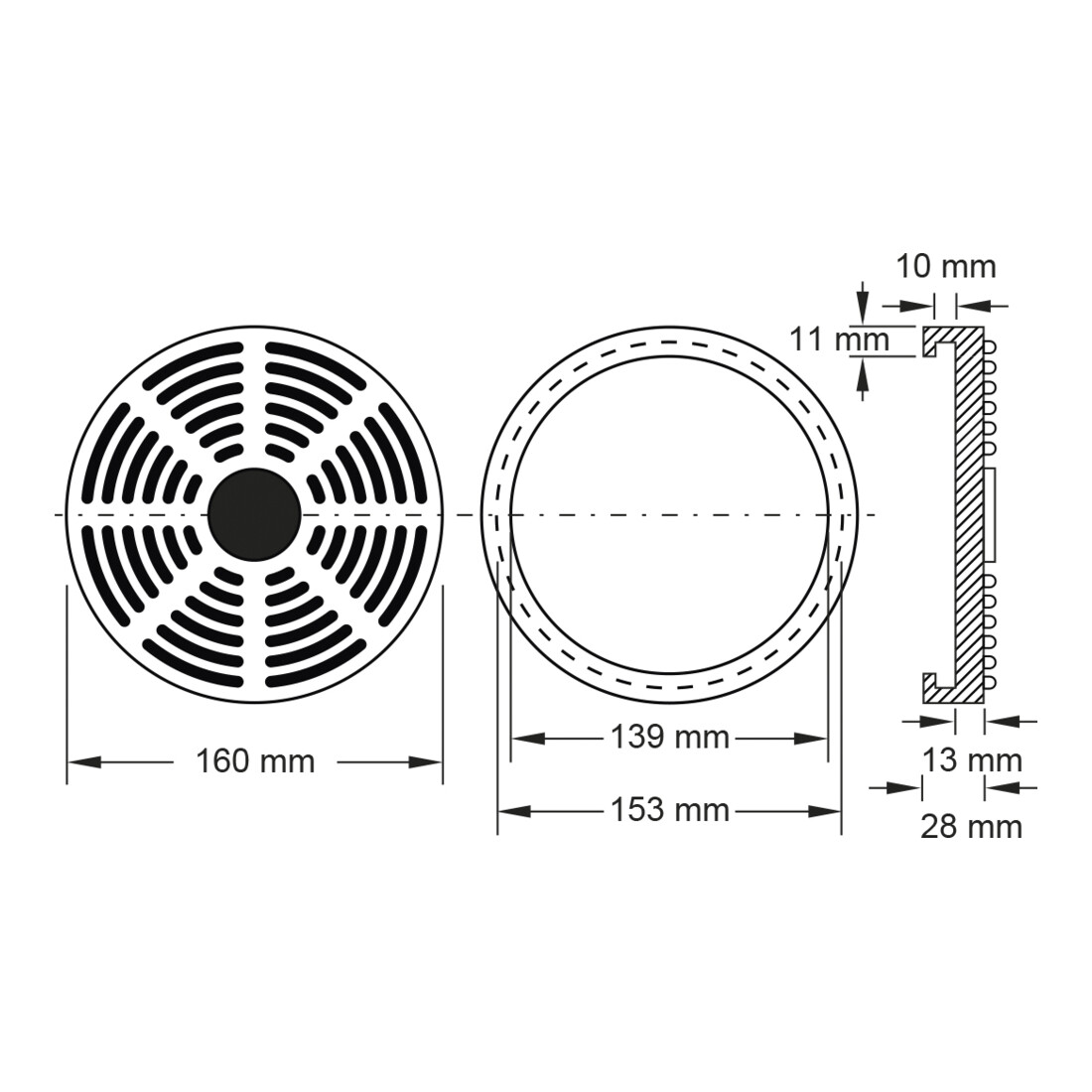 KS Tools Piatto in gomma 19 per piattaforme elevatrici Intertech Ø 160mm