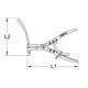 KS Tools Pince à collier à crémaillère avec double câble Bowden, 600mm