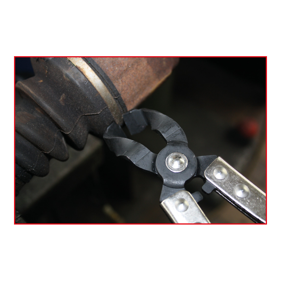 KS Tools Pince à collier serti, inclinée 230mm