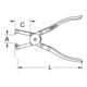 KS Tools Pince à collier serti, inclinée 230mm