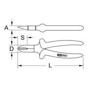 KS Tools CLASSIC 1000V Coupe-câble à une main, tête de coupe revêtue-3