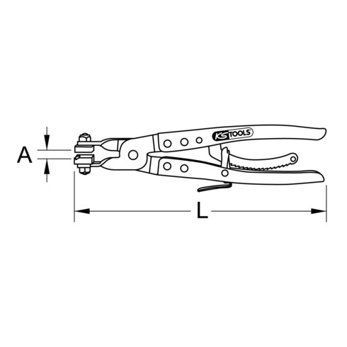 KS Tools Pince pour colliers de durites type MU1, 235mm