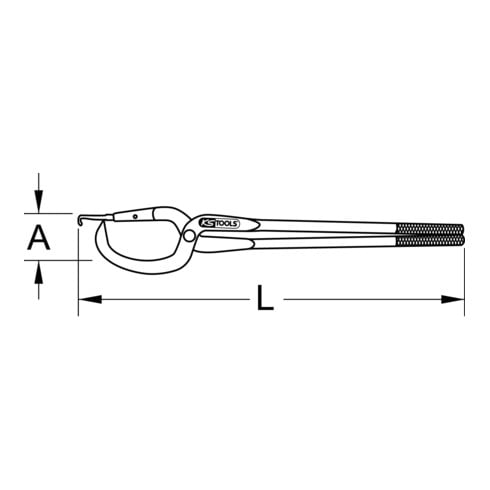 KS Tools Pince pour ressort de freins PL, 500mm