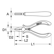 KS Tools Pinza di precisione combinata, 120mm-4