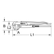 KS Tools Pinza per raccordi inclinata, 1"-4
