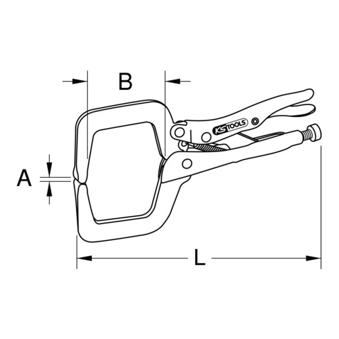 KS Tools Pinza a morsetto per saldatura con sgancio facilitato