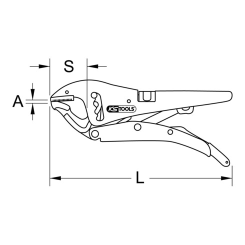 KS Tools Pinza regolabile, seghettate