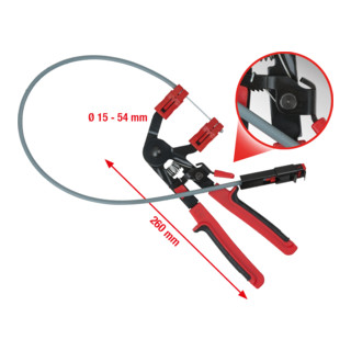 KS Tools Pinza stringitubo con cavo Bowden, 730mm
