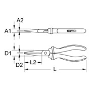 KS Tools Pinze a becchi piatti 