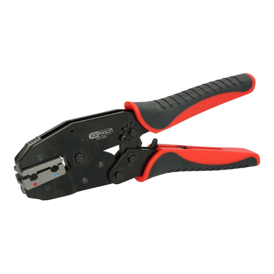 KS Tools Pinze a crimpare per bussole piatte angolate isolate
