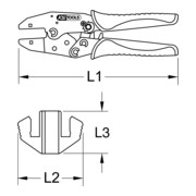 KS Tools Pinze a crimpare per spine occidentali, RJ11/12-3