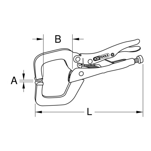 KS Tools Pinze a morsetto per saldatura, 0-35mm