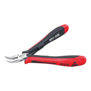 KS Tools Pinze a punta tonda ESD, curve, senza taglio, 130mm, ganasce curve