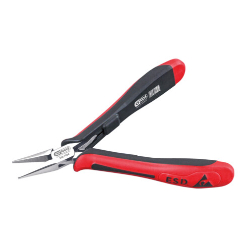KS Tools Pinze a punta tonda ESD, dritte, con taglio