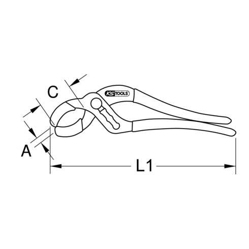 KS Tools Pinze a sifone, 100mm