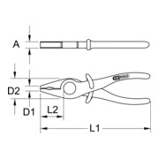 KS Tools Pinze isolate a becchi piatti in plastica-3