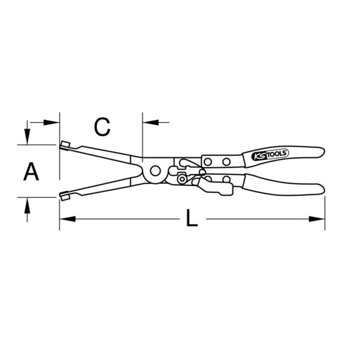 KS Tools Pinze per anelli stringitubo PSA, 310mm