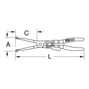 KS Tools Pinze per anelli stringitubo PSA, 310mm-4