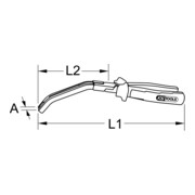 KS Tools Pinze per candele, angolate, 235mm-3