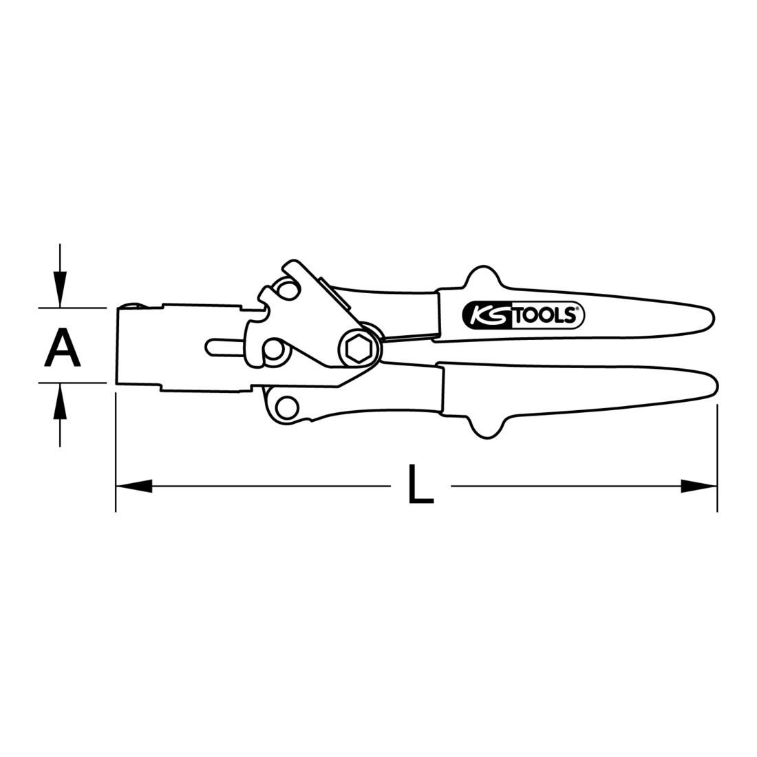 KS Tools Pinze per rivetti ad ancora, 230mm