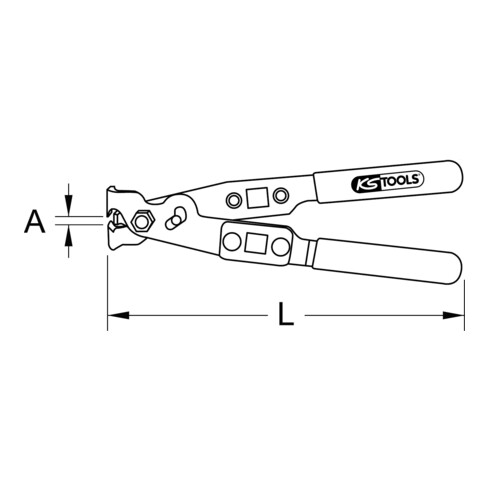 KS Tools Pinze stringitubo O-clip, 240mm