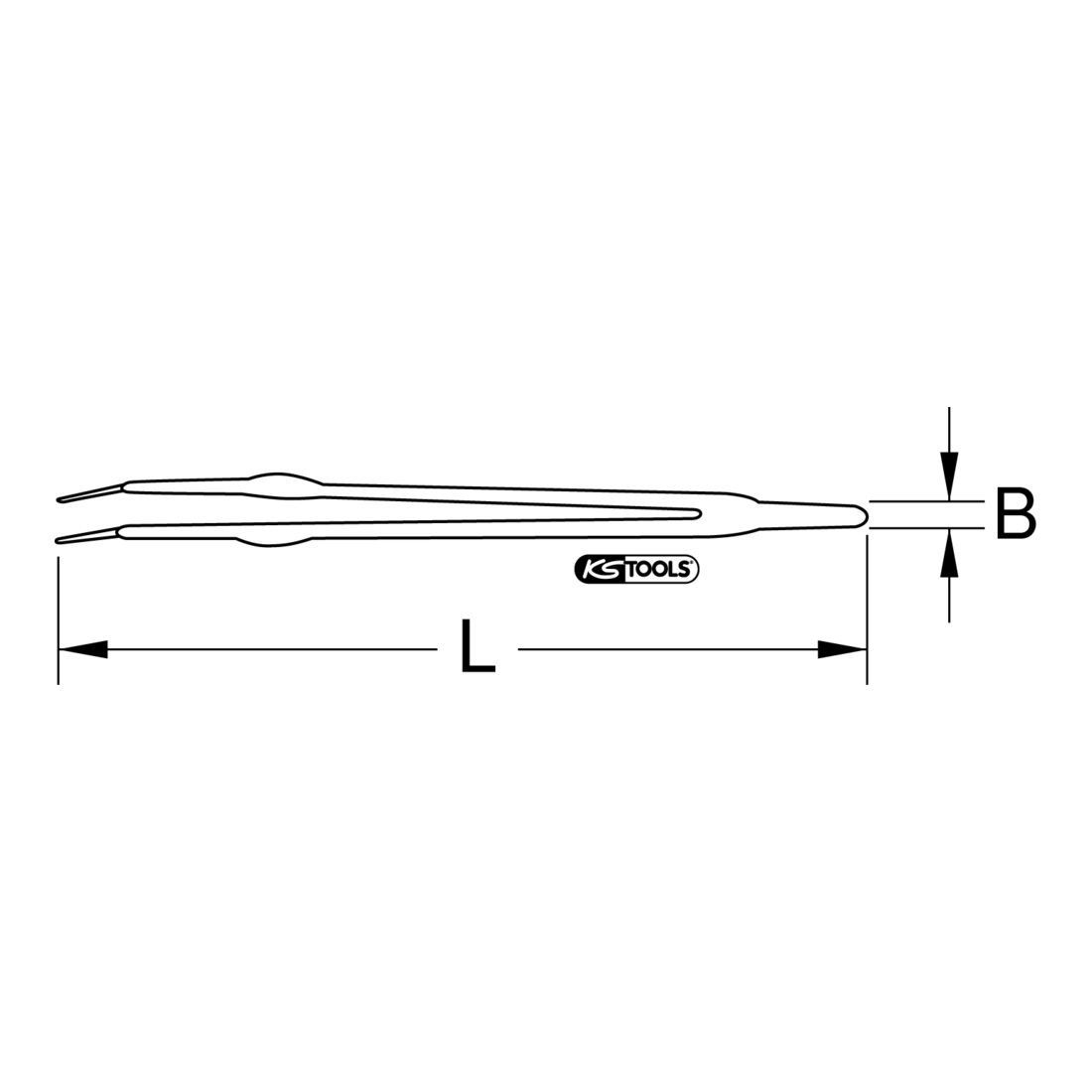 KS Tools Pinzette isolate, curve