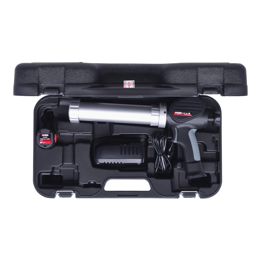 KS Tools Pistola a cartuccia a batteria 310 ml con 1 batteria e 1 caricabatterie