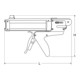 KS Tools Pistola per cartucce senza barra di spinta sporgente 310ml-5