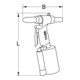 KS Tools Pistola pneumatica per rivetti ciechi L-290mm-4