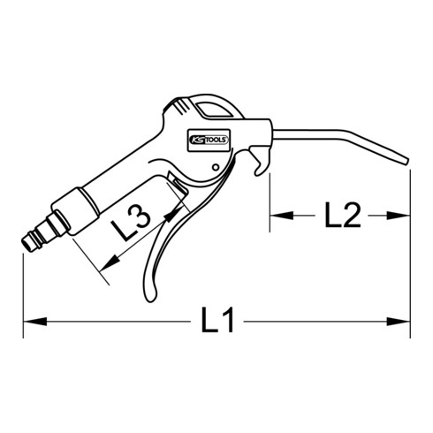 KS Tools Pistola universale di soffiaggio ad aria compressa