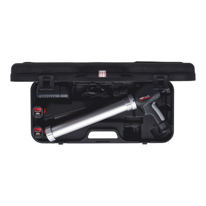 KS Tools Pistolet à cartouche sur batterie 600 ml avec 2 batteries et chargeur