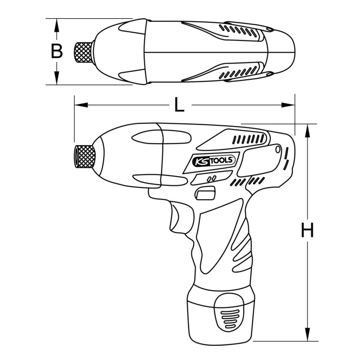 KS Tools Pistolet à rivets aveugles à batterie avec 2 batteries et 1 chargeur
