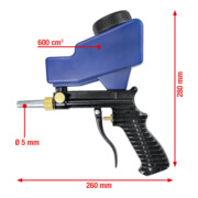 KS Tools Pistolet de sablage pneumatique, 260 mm