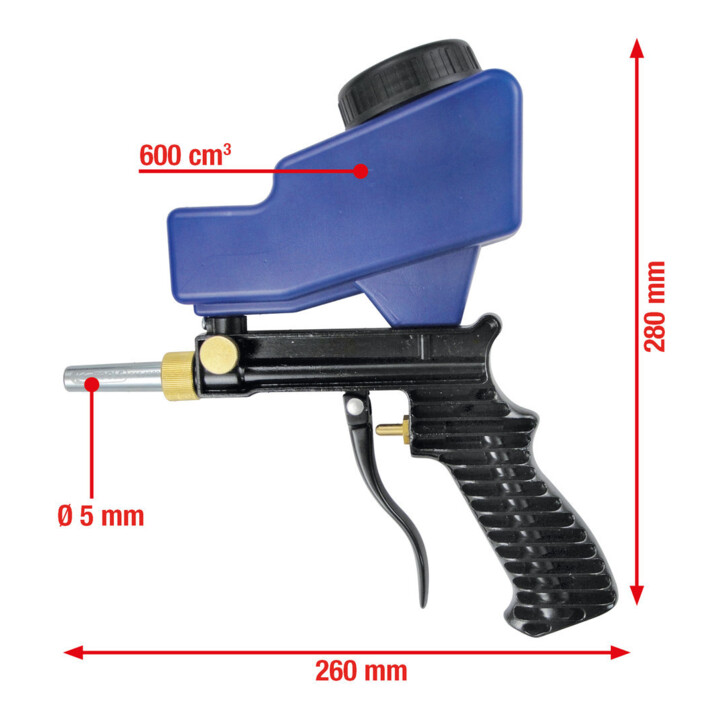 KS Tools Pistolet de sablage pneumatique 260 mm