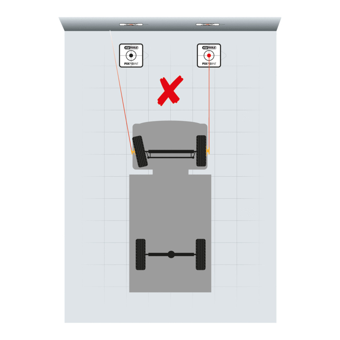 KS Tools PKW Fahrwerkjustier-System, 15-tlg
