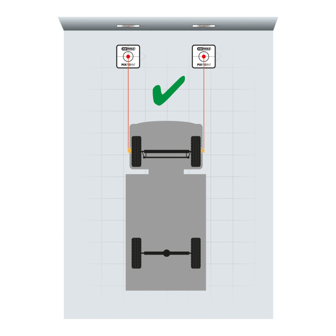 KS Tools PKW Fahrwerkjustier-System, 15-tlg
