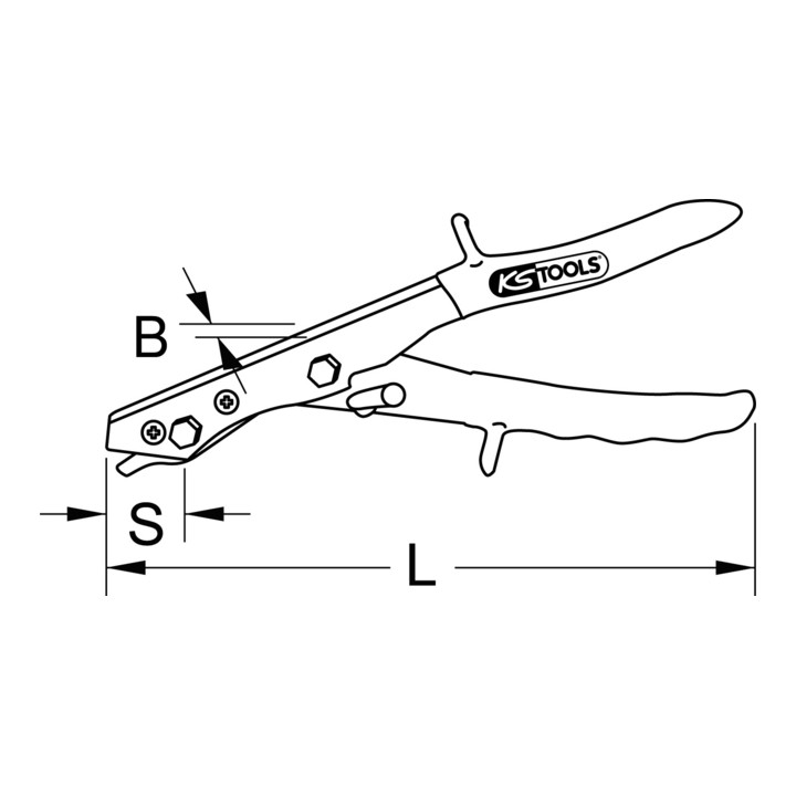 KS Tools plaatknabbelschaar, 265mm