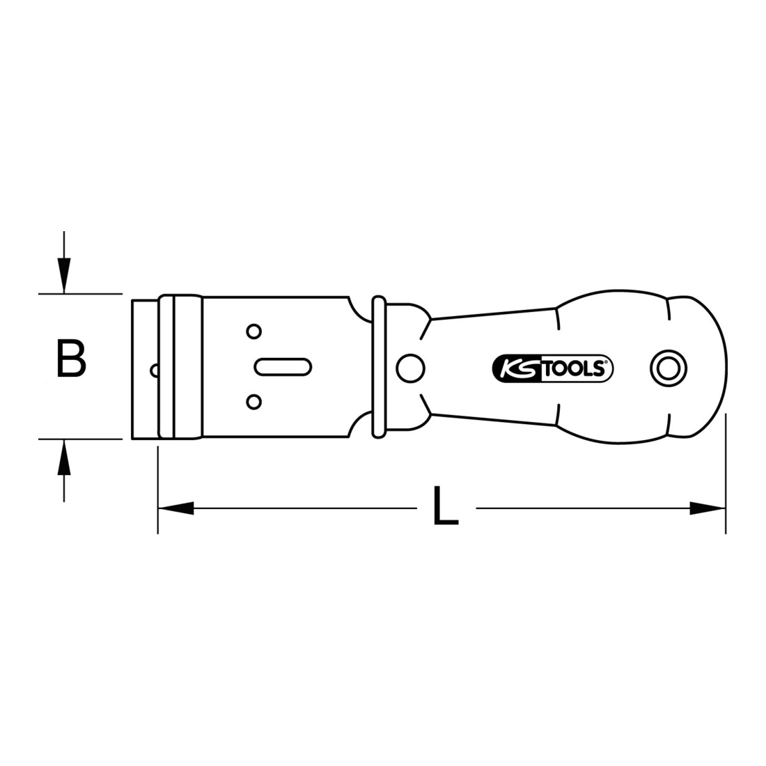 KS Tools Plakettenschaber, 38mm