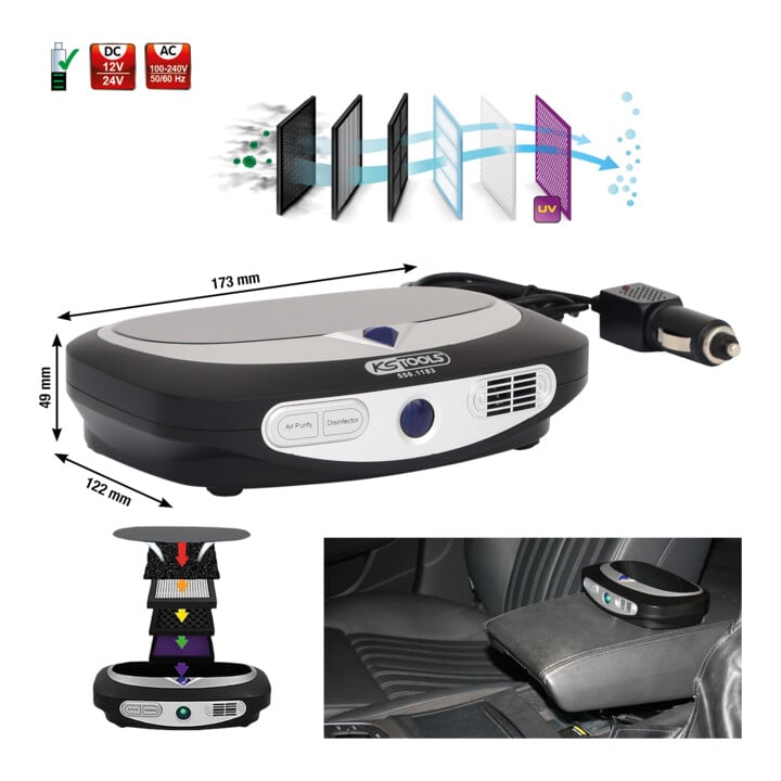 KS Tools plasma luchtreiniger met ionisator technologie