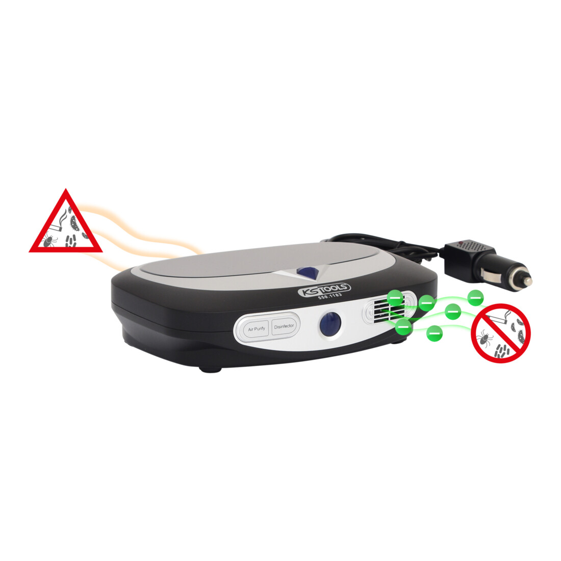 KS Tools Plasma-Luftreiniger mit Ionisator-Technik