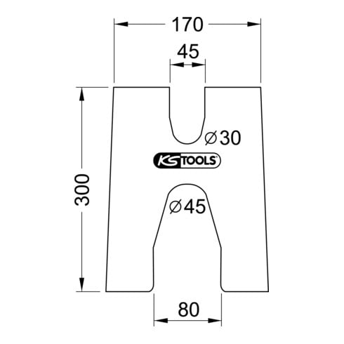 KS Tools Plateau à prismes extra-fin Ø 30,0/45,0 mm