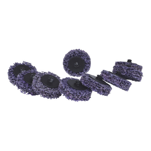 KS Tools Platorelli abrasivi di ricambio Ø50mm, Strip Rad viola, 10pz.