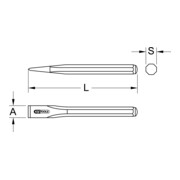 KS Tools platte beitel, 600x25mm-3
