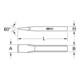 KS Tools platte beitel, ovaal, 125mm