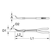 KS Tools platte rondbektang 45° gebogen, XL, 270mm-3