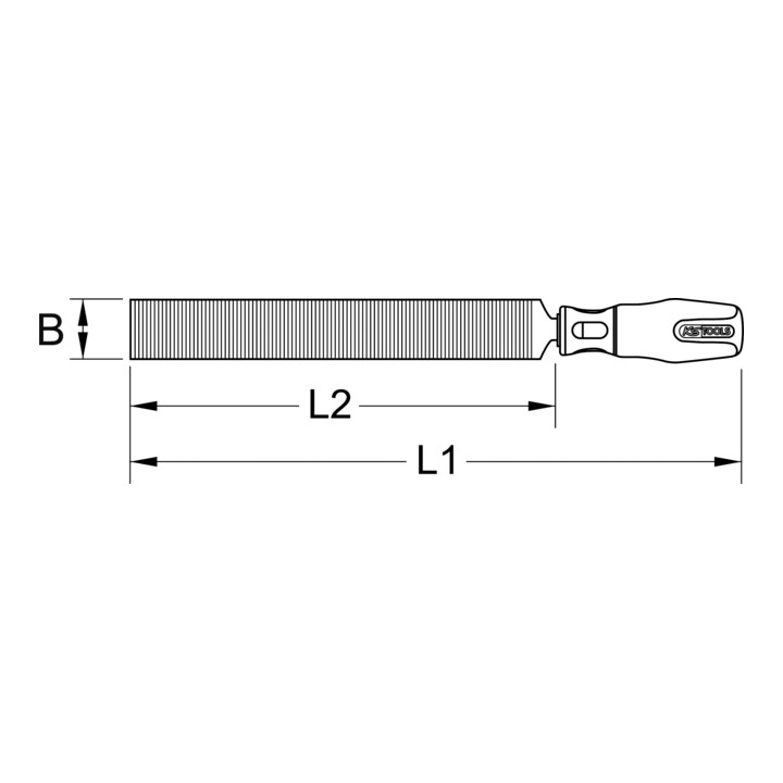 KS Tools platte schraper, 250mm
