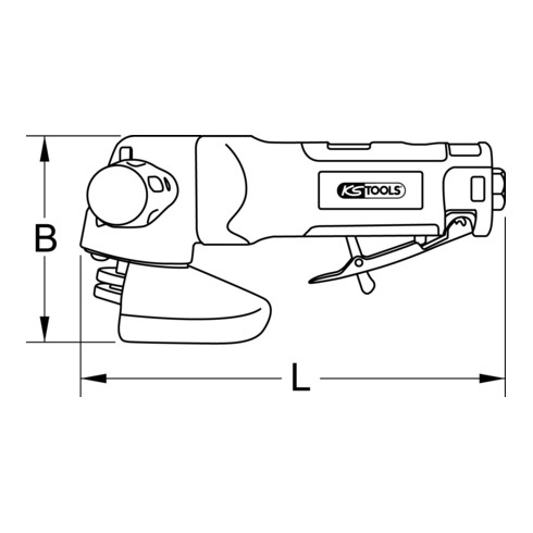 KS Tools pneumatische grove slijpmachine, 10.000 omw/min