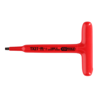KS Tools Poignée en T TX Clé en L avec isolation de protection, T10, 120 mm