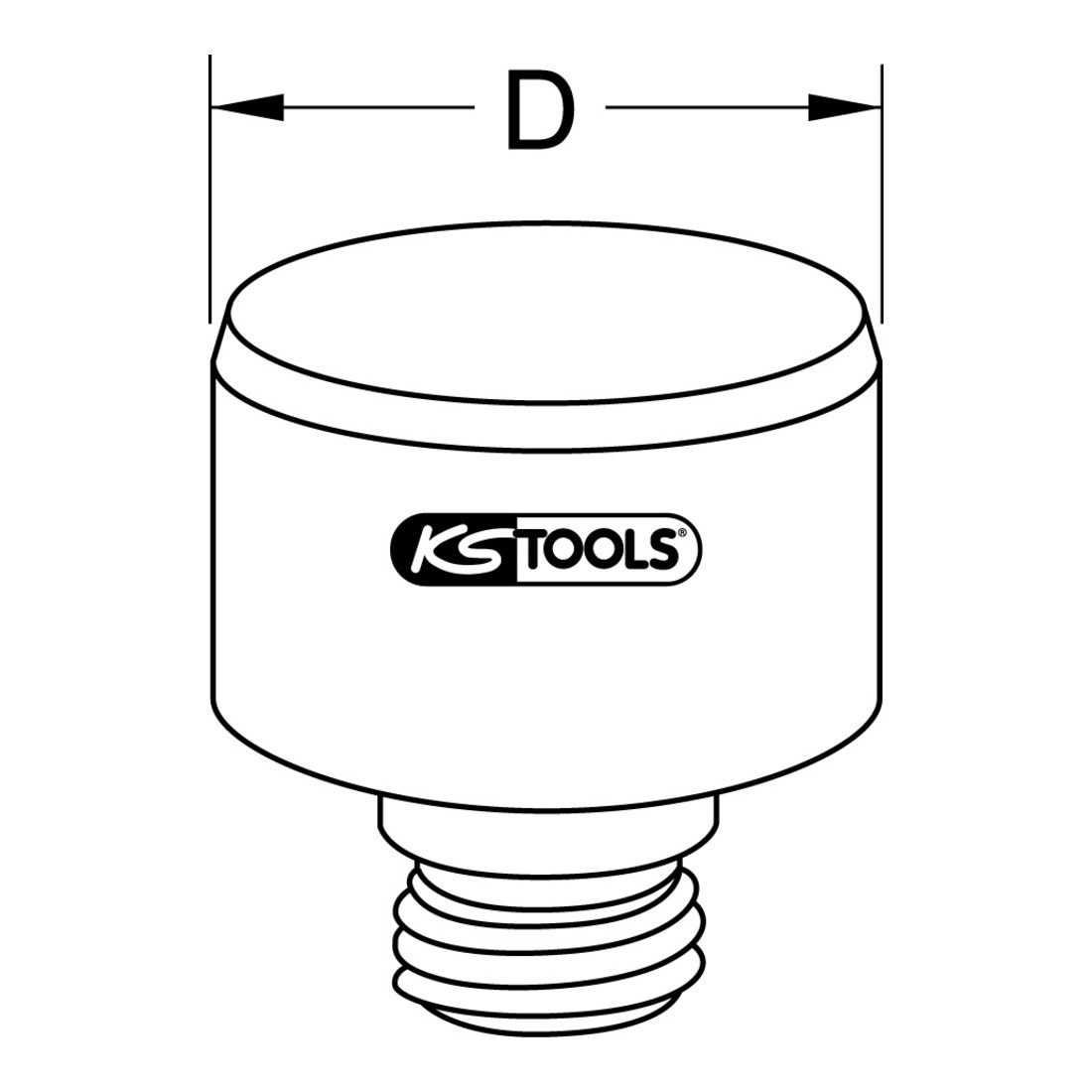 KS Tools Polyamid Eintreiber-Aufsatz-Satz, 2-teilig, Ø 10mm