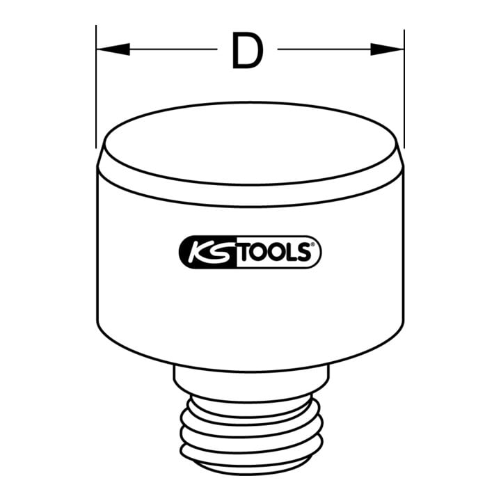 KS Tools Polyamid Eintreiber-Aufsatz-Satz, 2-teilig, Ø 10mm